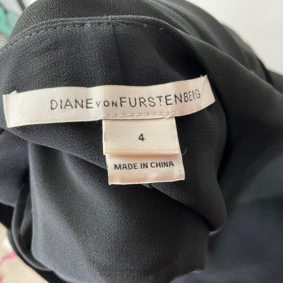 Diane Von Furstenberg Sleeveless Knee Length Black Dress Size 4 - Picture 6 of 7